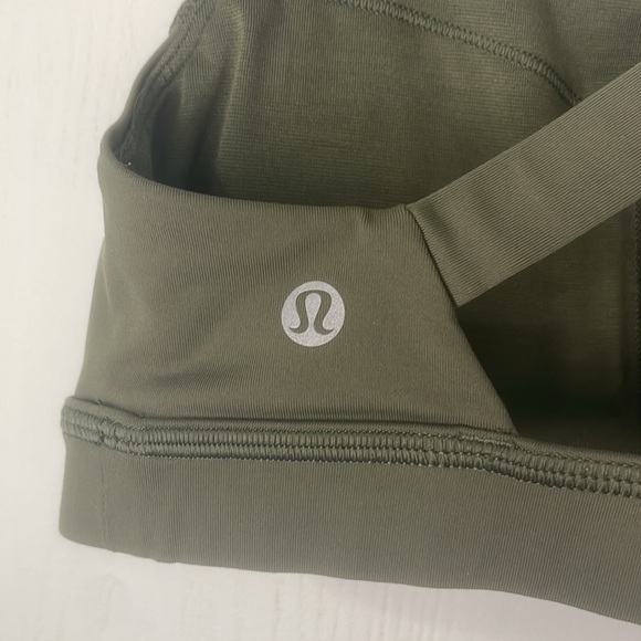 Lululemon NWOT Limited Edition Sports Razorback Crisscross Bra Olive Green Sz 6 - Picture 3 of 4